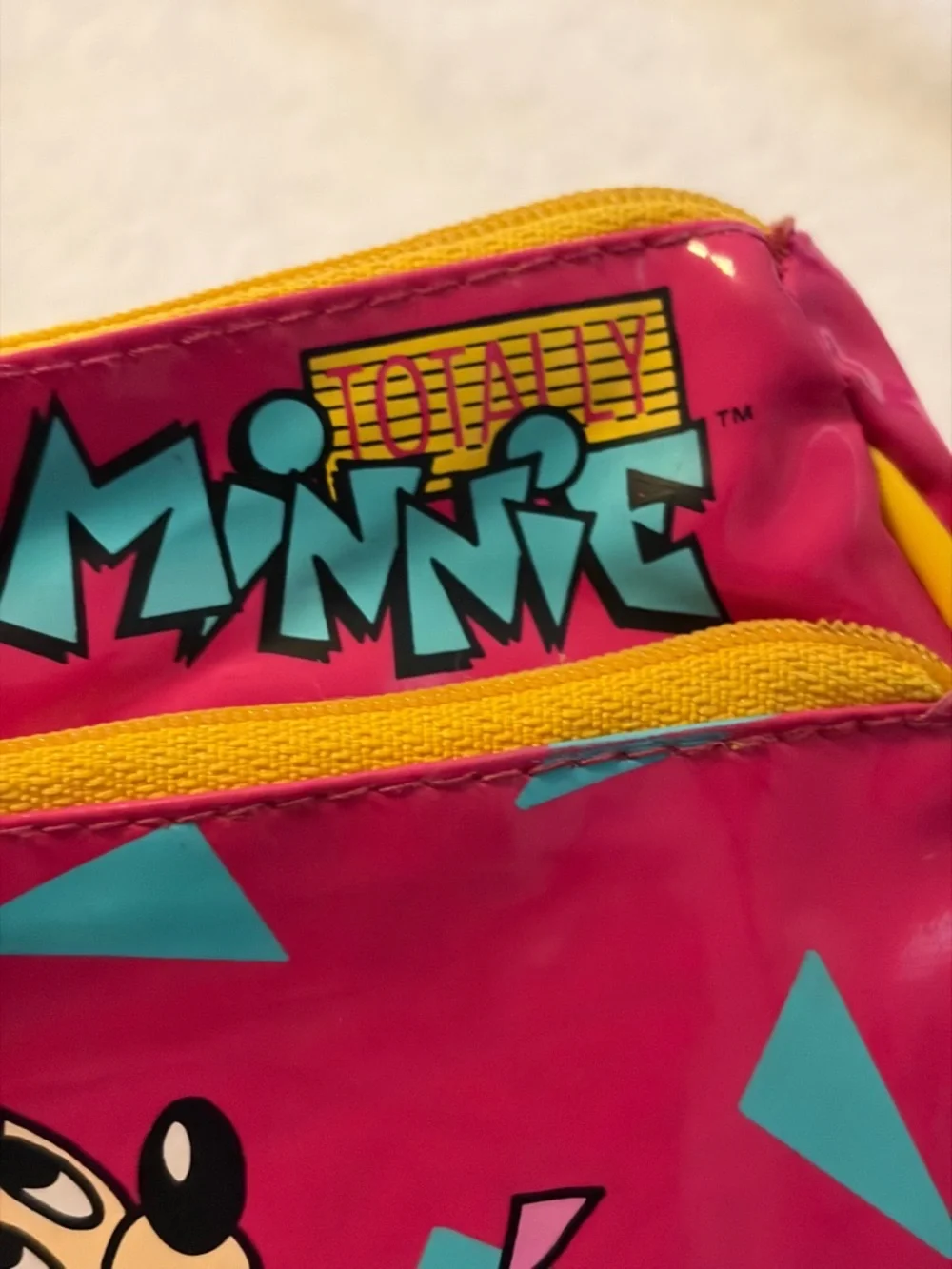 Vintage Totally Minnie Disney Neon Cosmetic Pouch